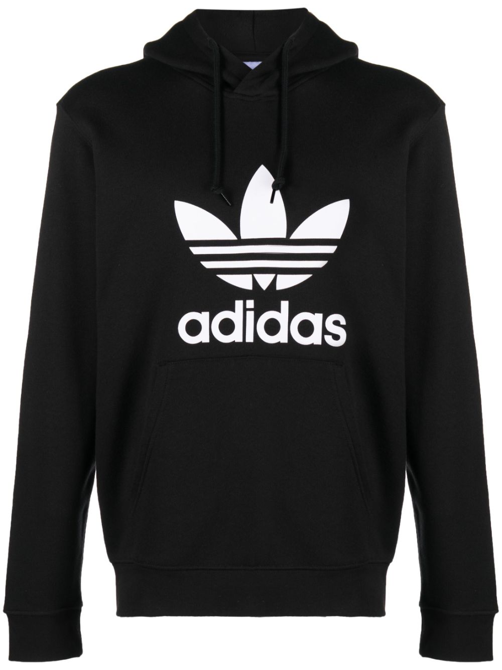 Logo-print cotton hoodie - Black