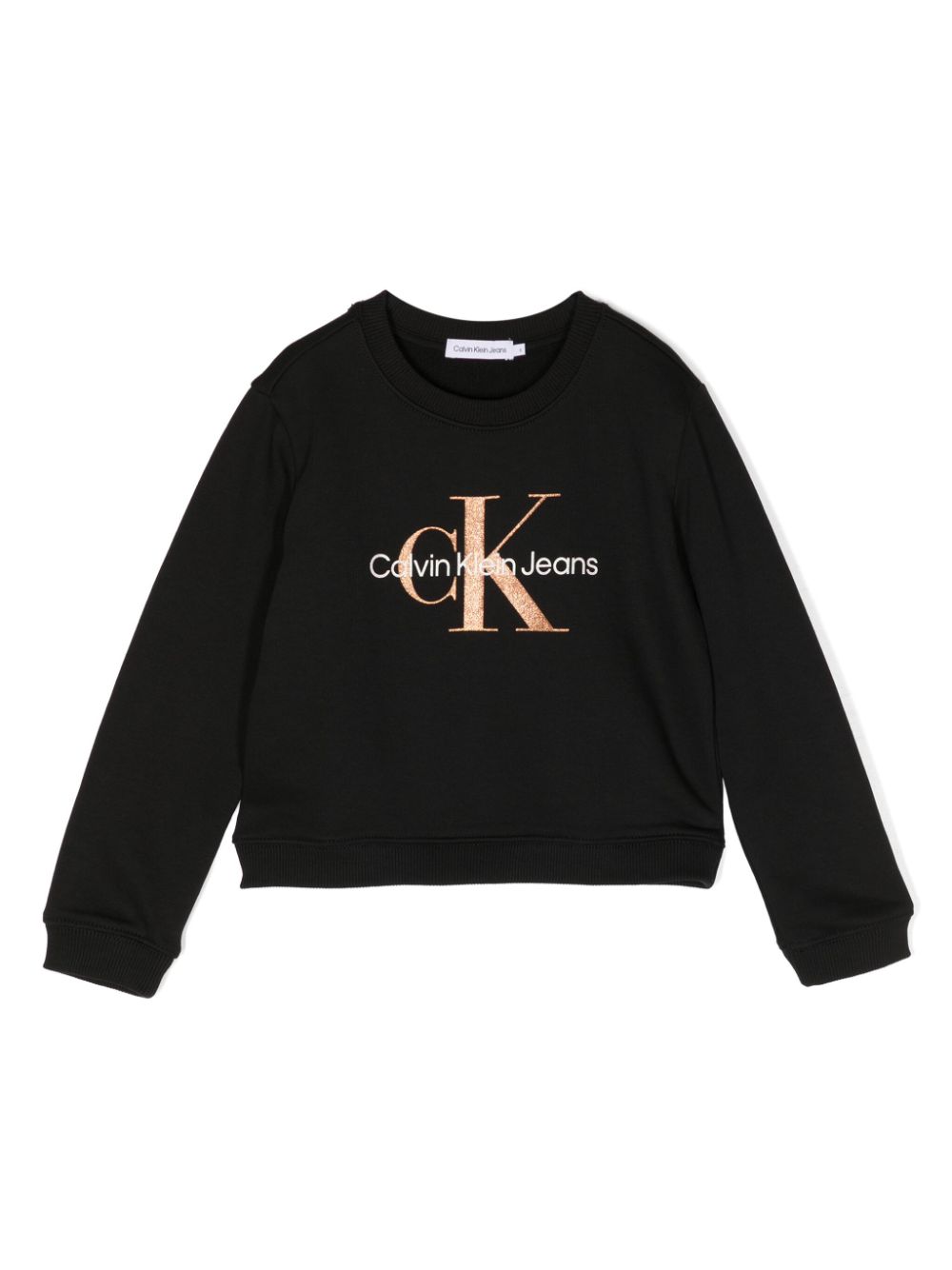 Glitter logo-print sweatshirt - Black