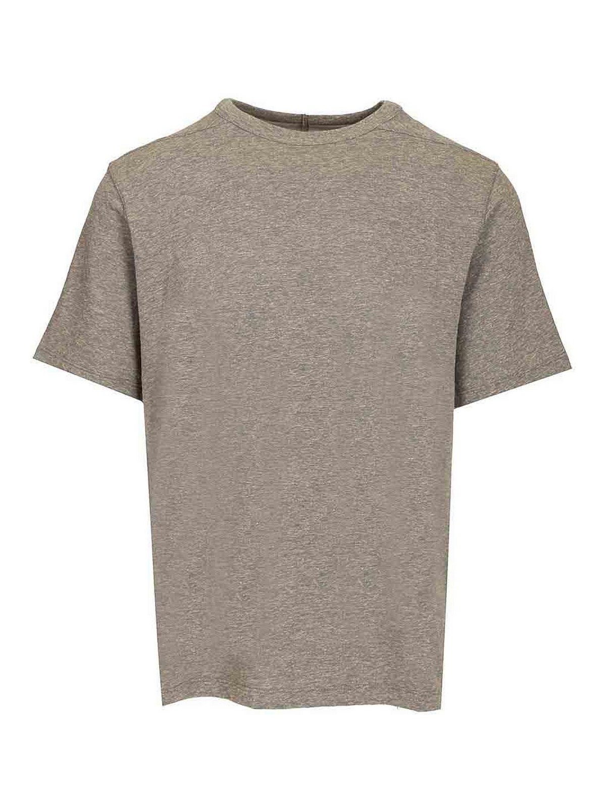 Rick Owens - short sleeve round neck heathered seam t-shirt
