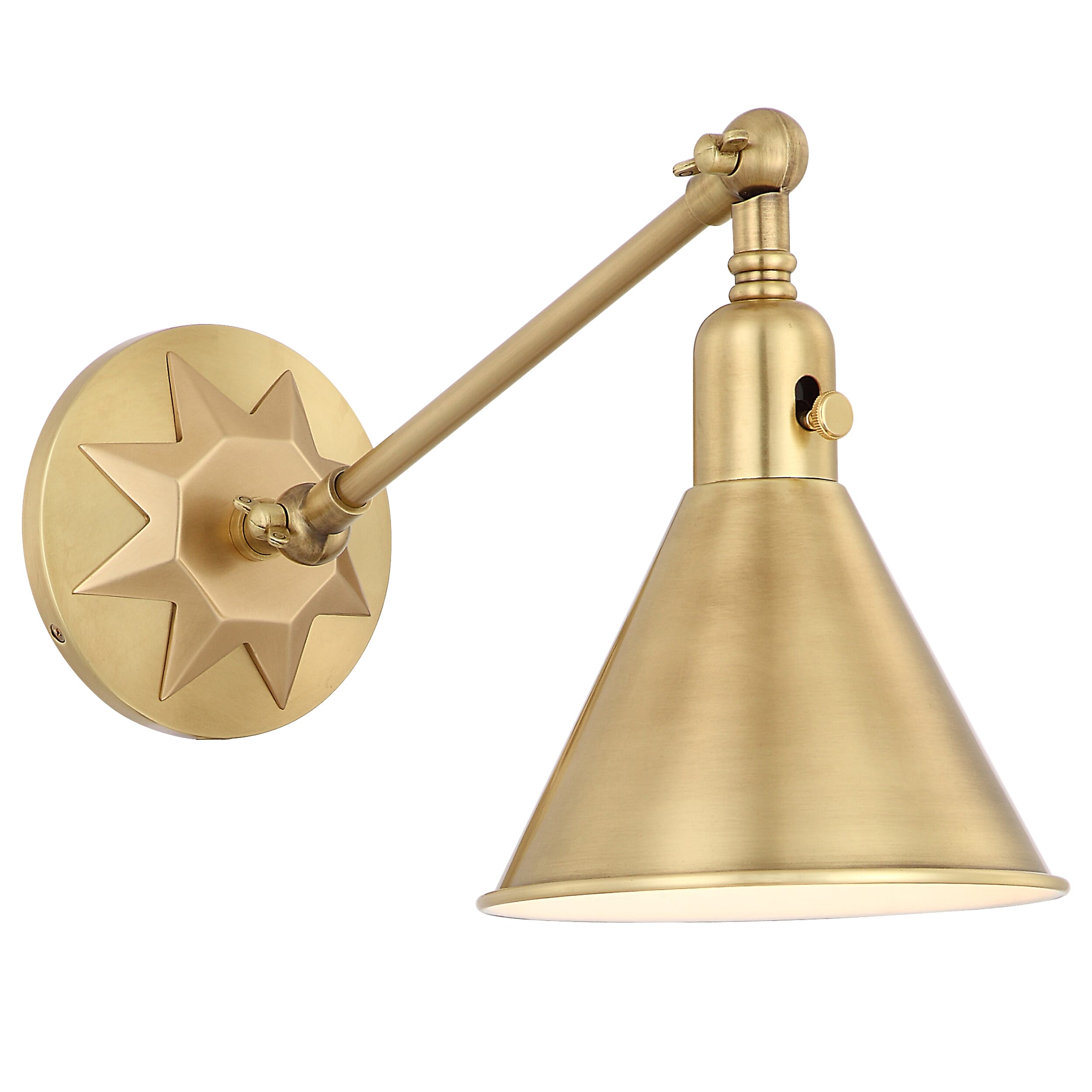 Crystorama Morgan Wall Sconce in Aged Bra