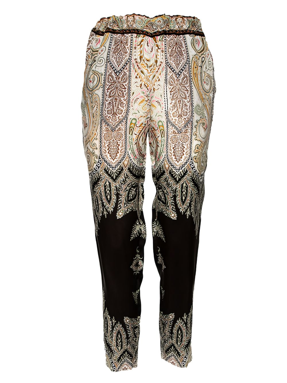 Paisley-print trousers - Black