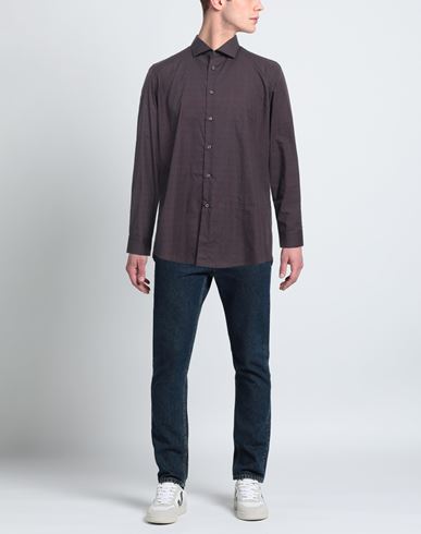 Man Shirt Burgundy Size 17 ½ Cotton