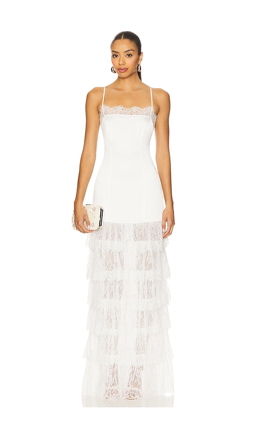 MAJORELLE Felicite Maxi Dress in White. - XS also in L