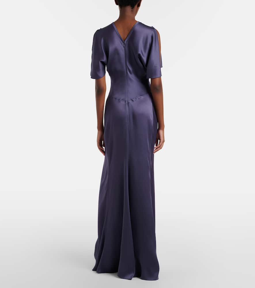 Isabella gathered satin gown