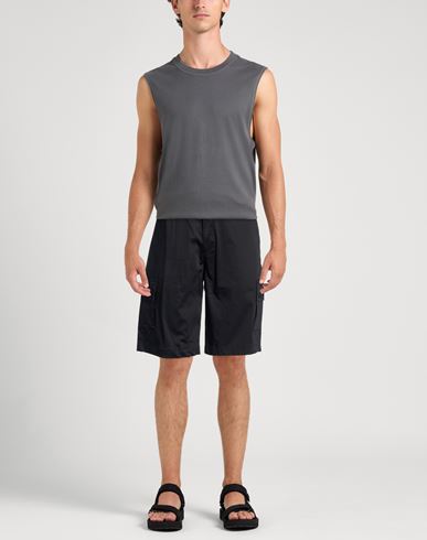 Man Shorts & Bermuda Shorts Black Size 32 Cotton, Elastane