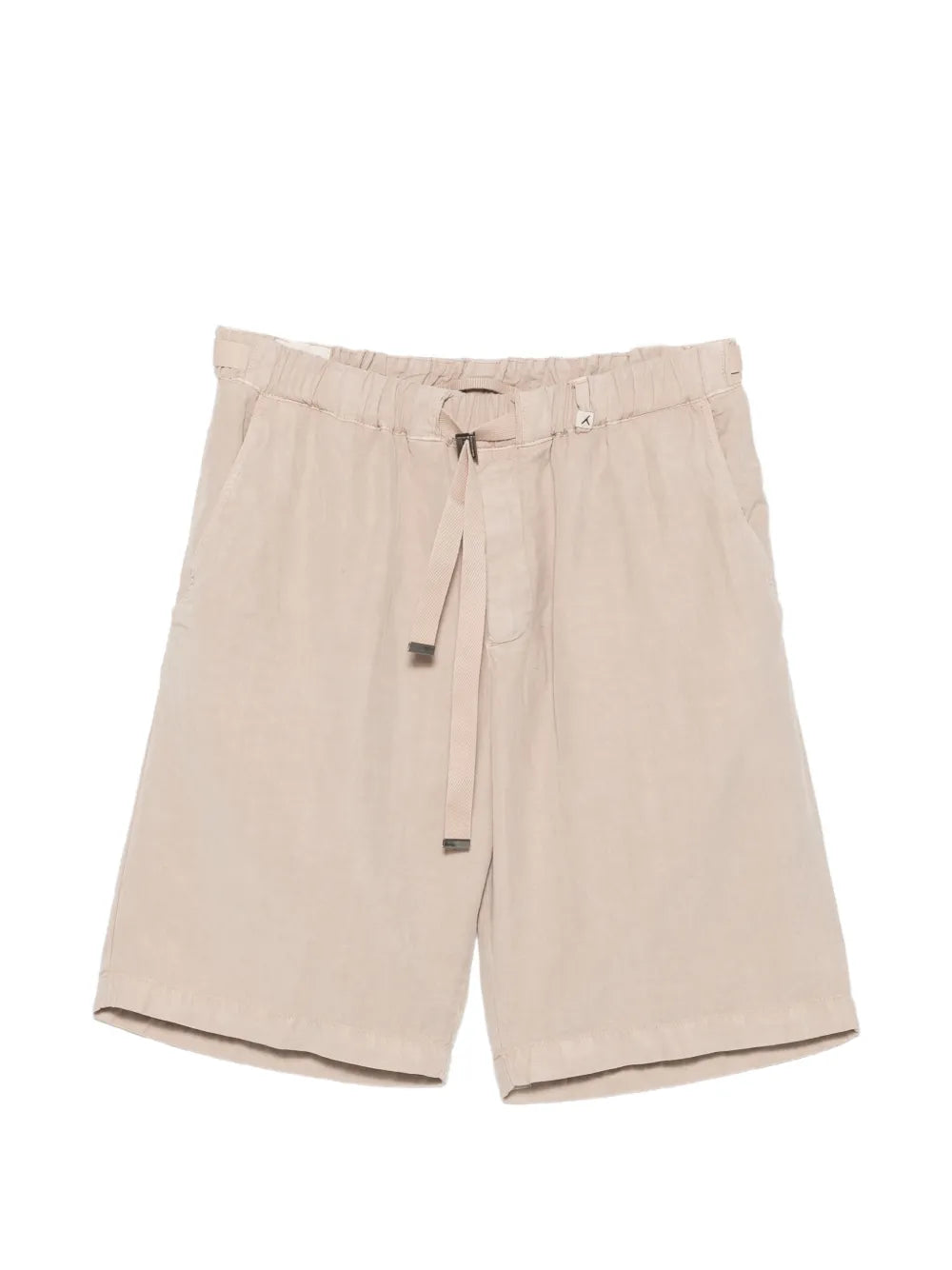 Belted Elasticated Chino Shorts — Beige