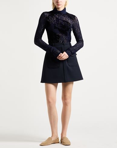 Woman Turtleneck Midnight blue Size 8 Nylon, Elastane