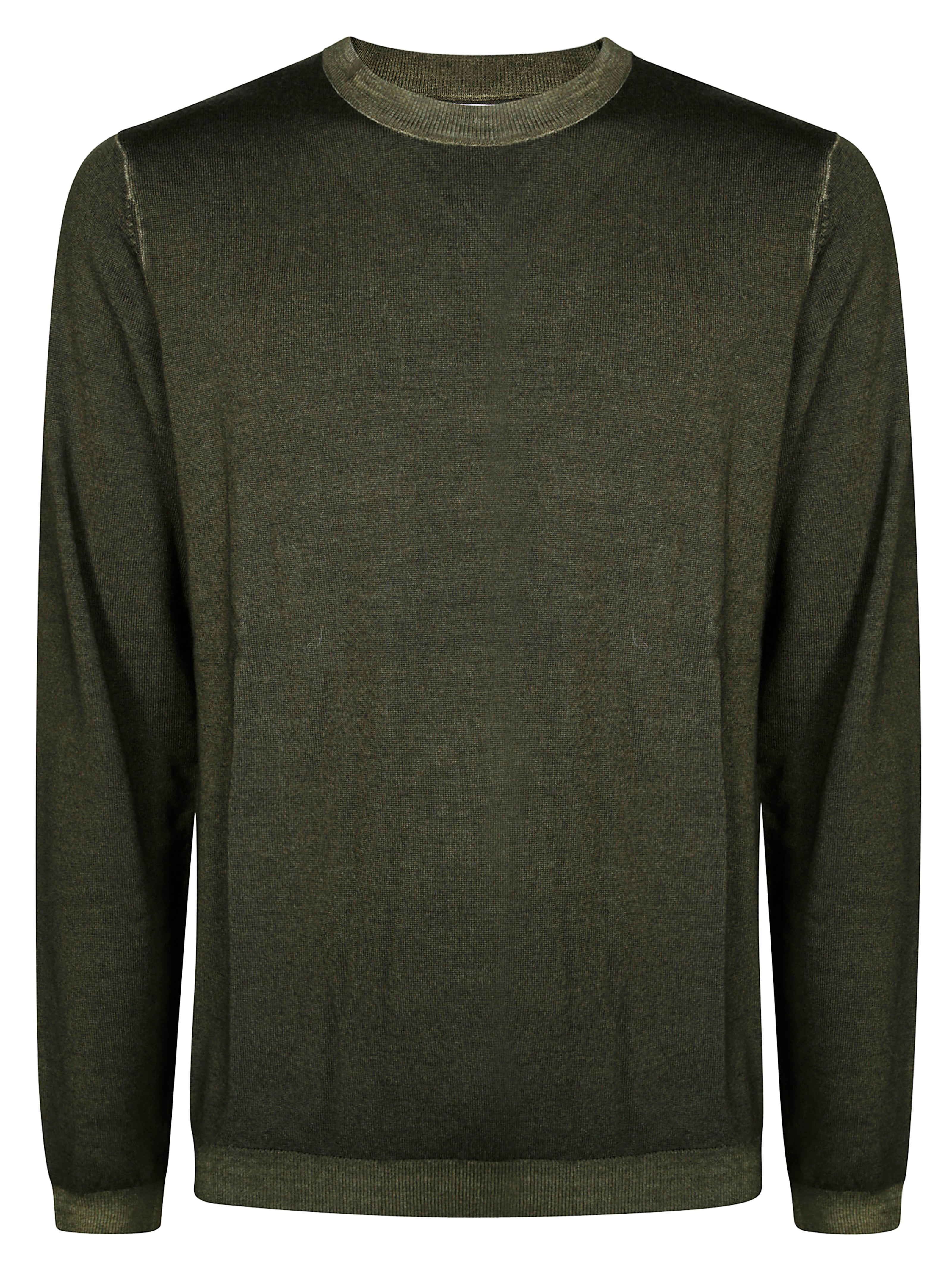 Vintage Effect Crewneck Sweater for Men