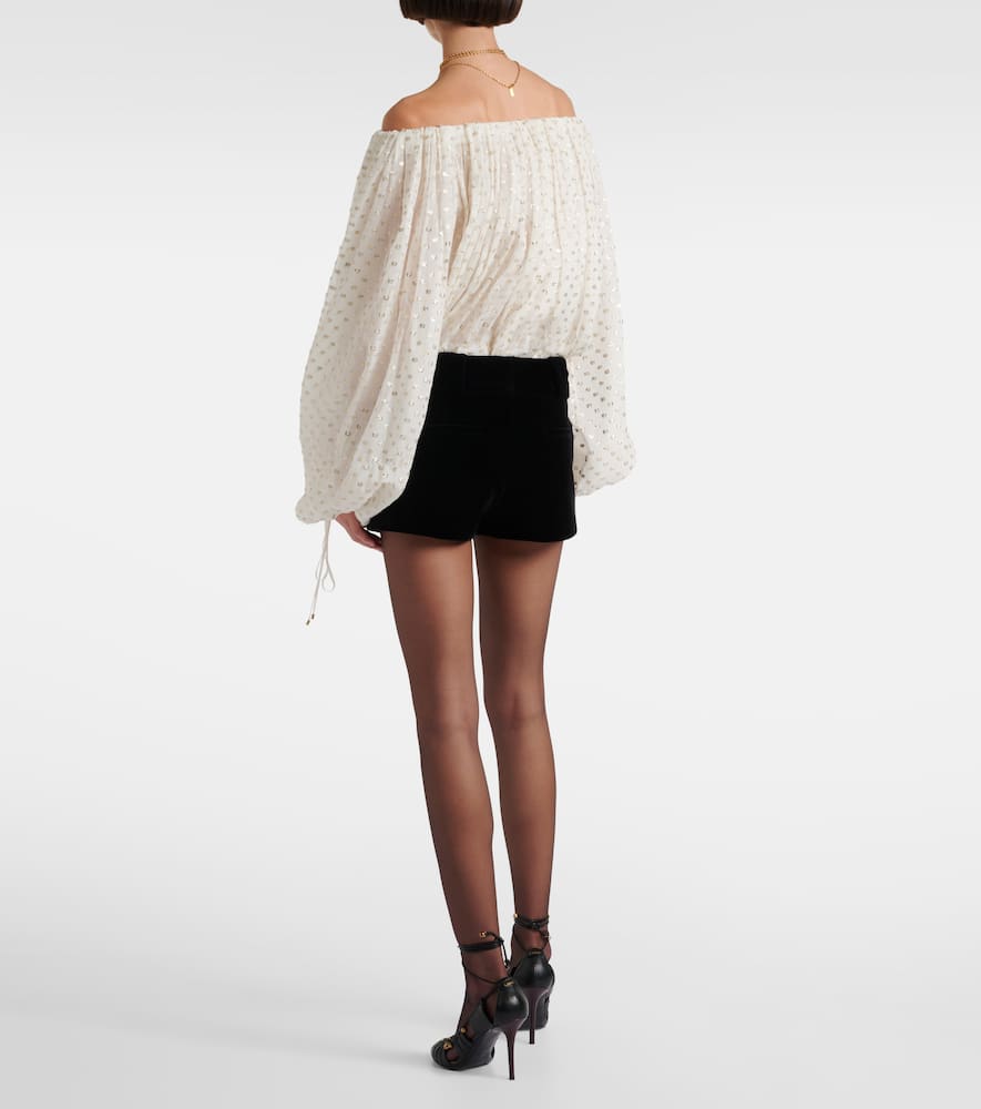 Chloé Cotton velvet shorts