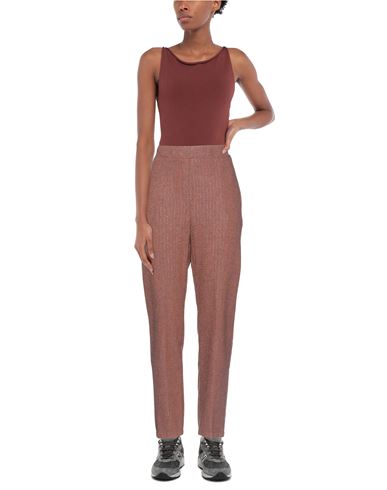 Soallure Woman Pants Brown Size 4 Cotton, Polyester