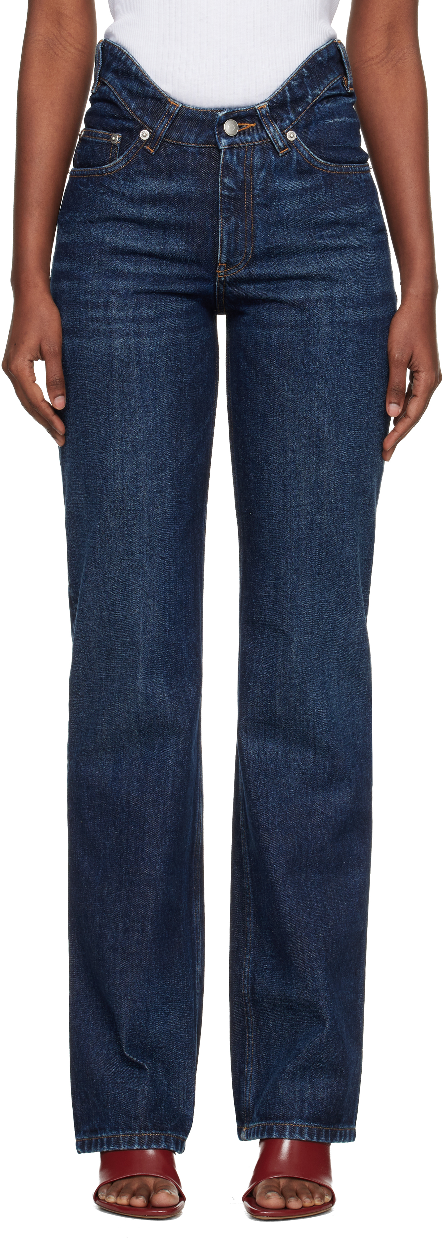 Blue 'The Curved' Jeans