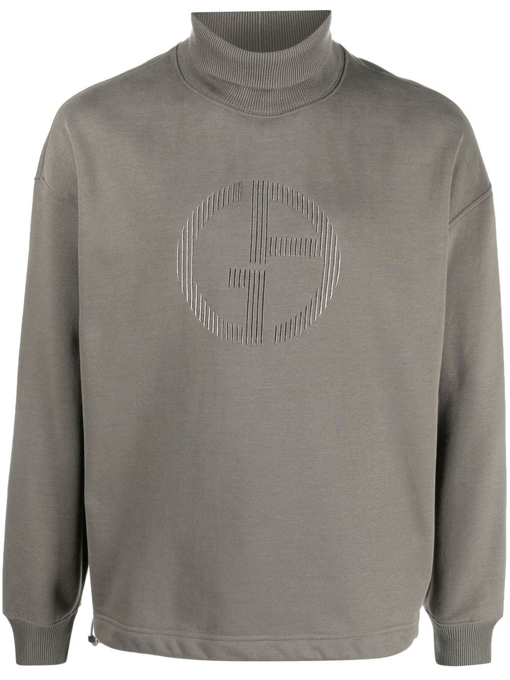 Virgin wool roll neck jumper - Green