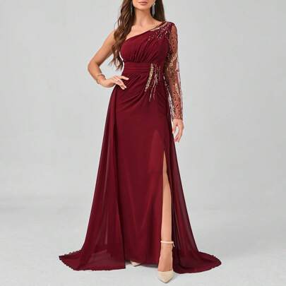 Women's Formal Evening Dress Heavy Work Style