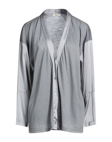 Woman Cardigan Grey Size M Virgin Wool, Silk, Elastane