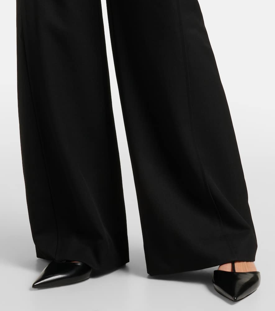 Side Panel wool-blend wide-leg pants