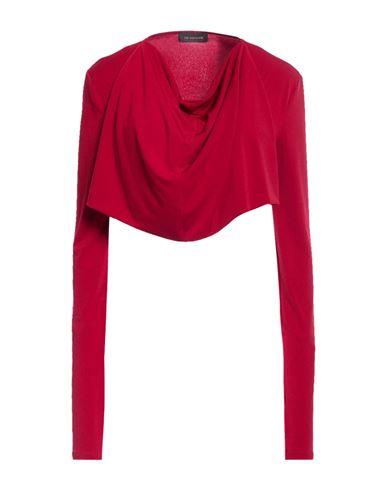 Woman Top Burgundy Size 6 Polyester, Elastane