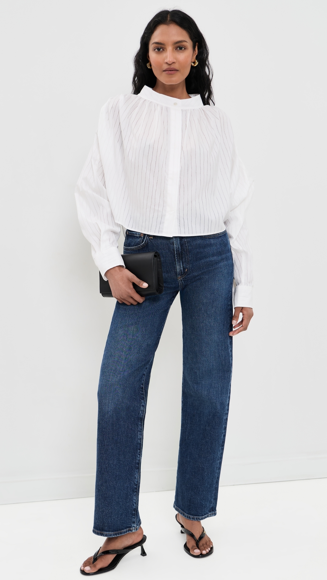 Blissia Button Down Shirt Porcelain