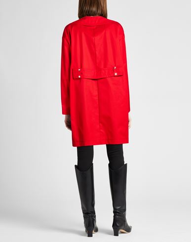 Woman Overcoat & Trench Coat Red Size 6 Cotton