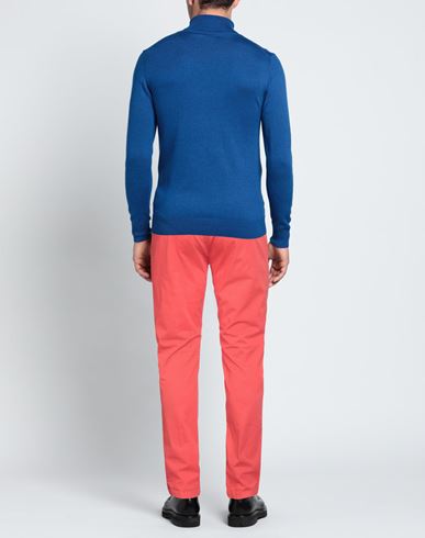 Man Pants Red Size 34 Cotton, Elastane