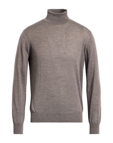 Man Turtleneck Taupe Size 46 Virgin Wool
