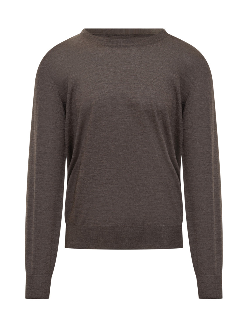 Dark Brown Solid Sweaters