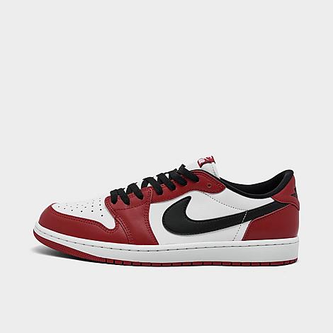 Men's Air Retro 1 Low OG Casual Shoes in Varsity Red/Black/Summit White