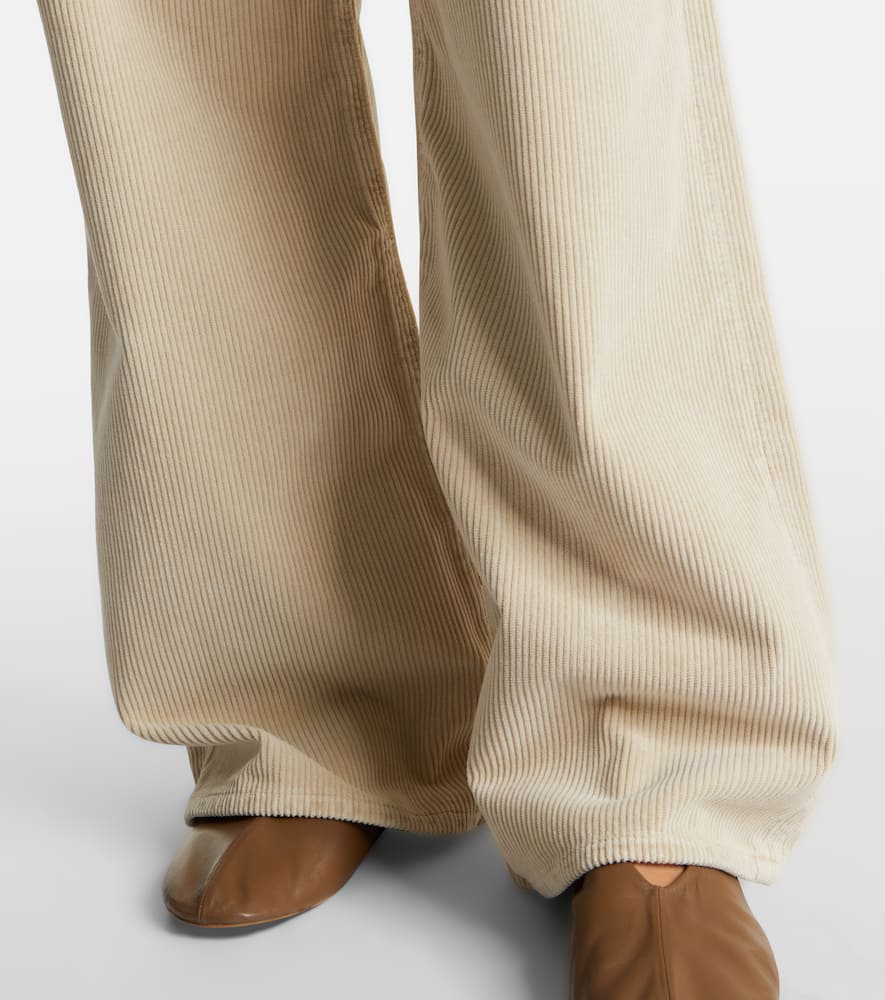 Keira high-rise cotton corduroy wide-leg pants