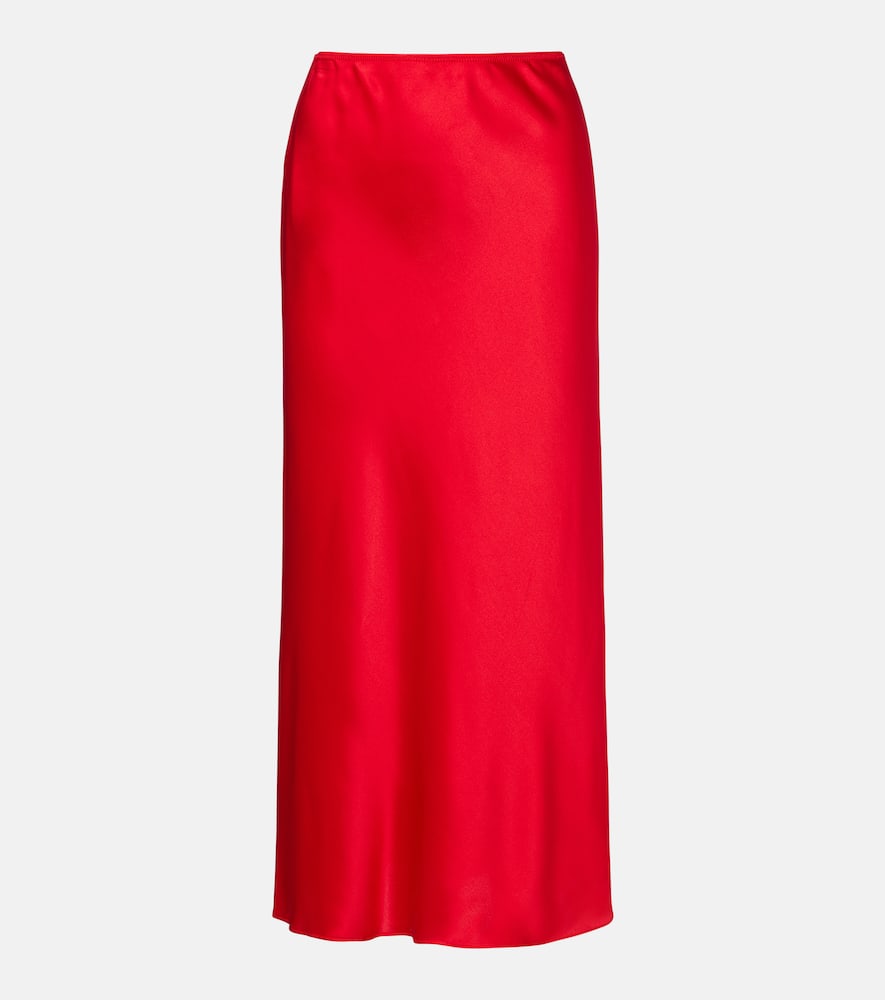 Sense Of Shine satin midi skirt