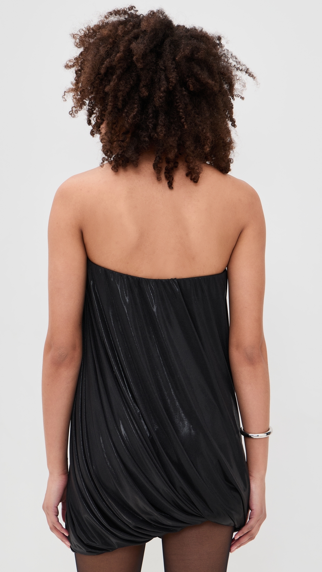 Strapless Twist Mini Dress Black