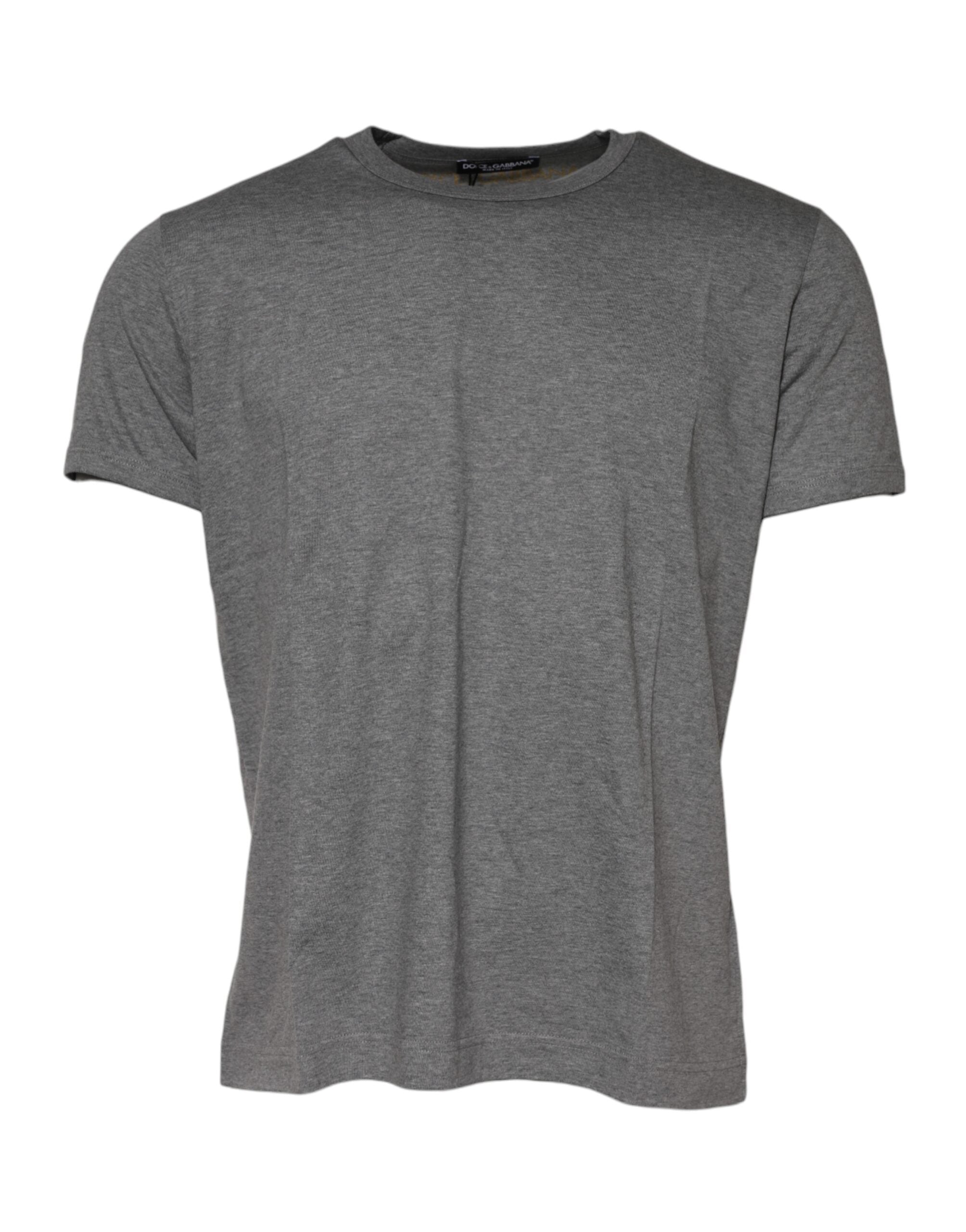Cotton Crew Neck T-Shirt — Gray
