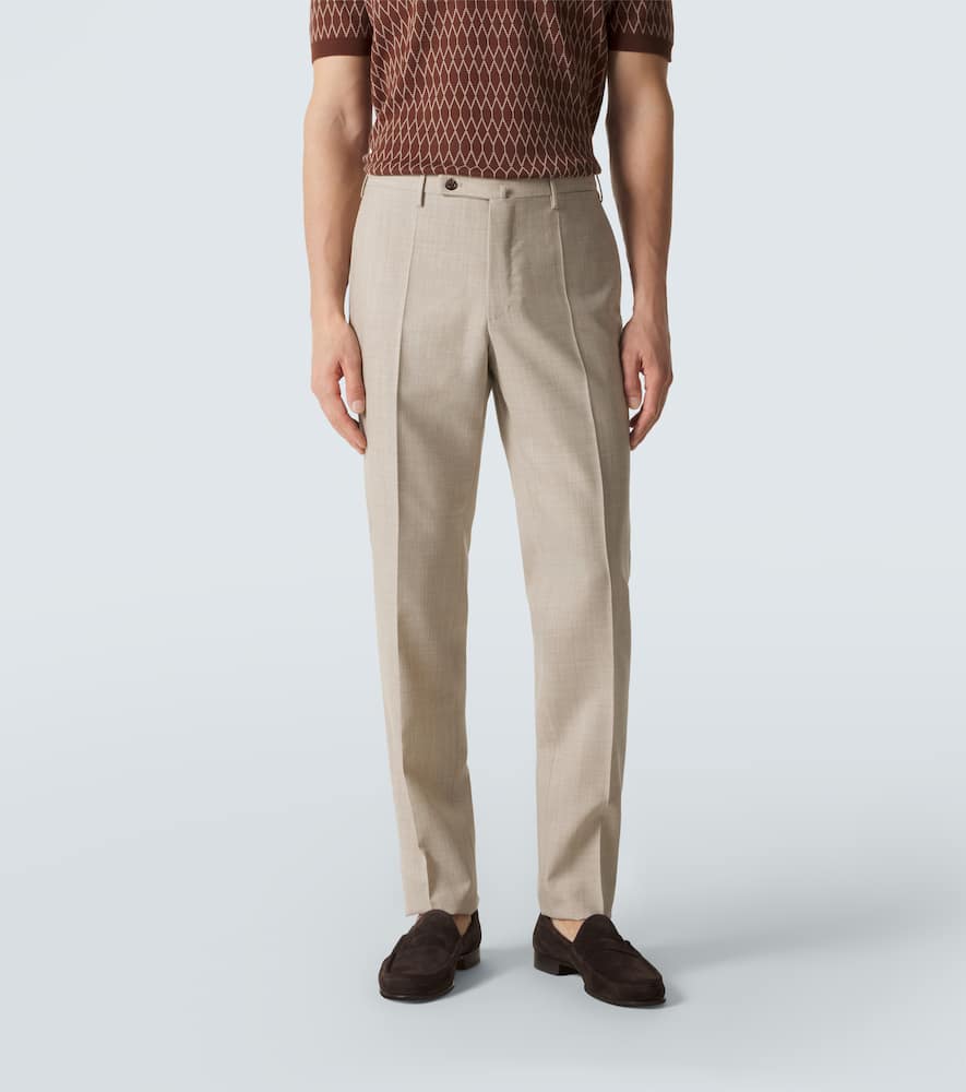 Virgin wool slim pants