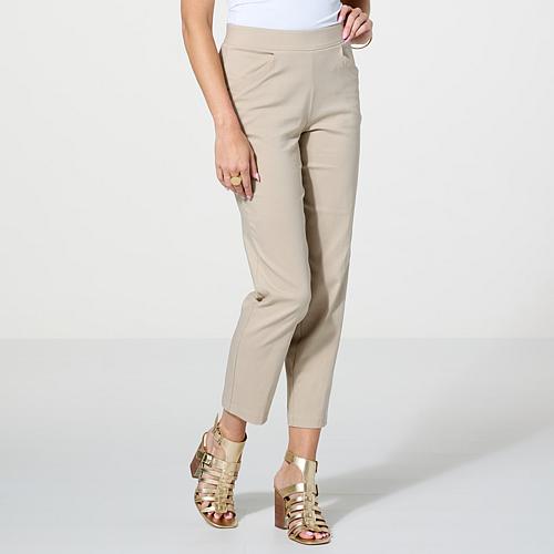 WynneLayers FlatterFIT Straight Leg Pant - Tan