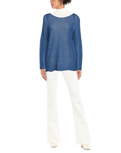 Woman Sweater Blue Size M Viscose, Polyamide, Lurex