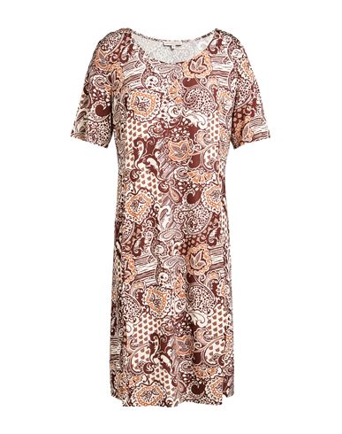 Woman Mini dress Brown Size 6 Viscose, Elastane