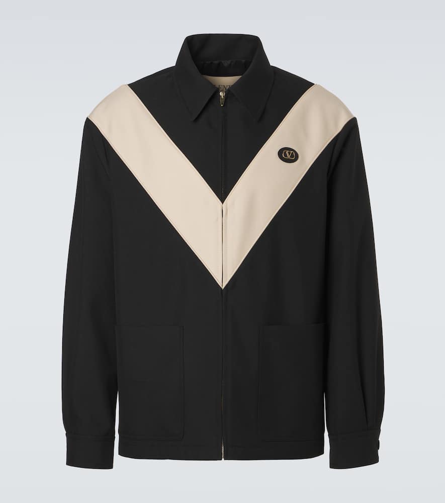 VLogo gabardine jacket