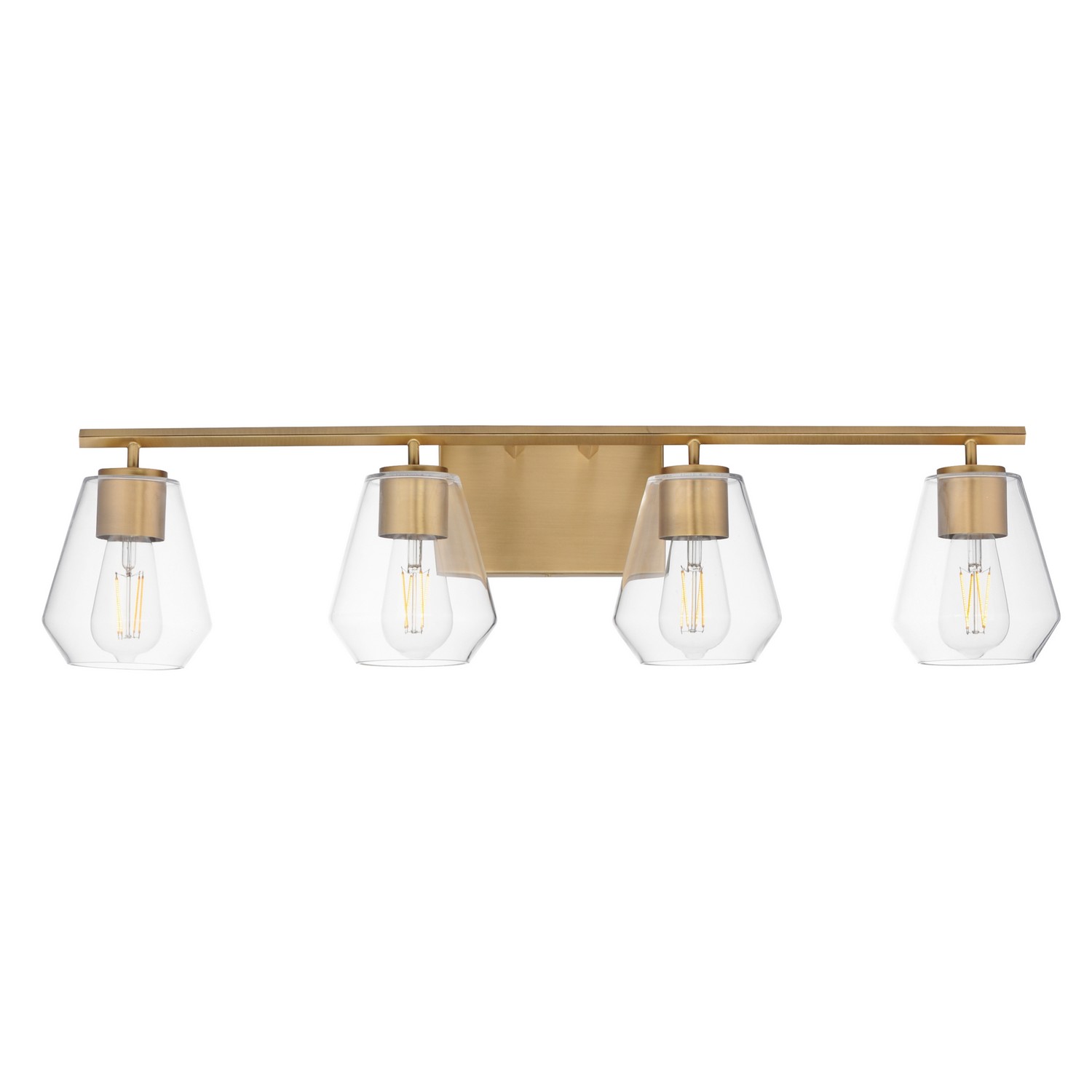 Natural Aged Brass Bathroom Vanity Light from the Geode Collection