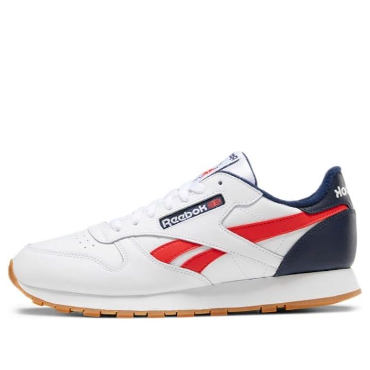 Classic Leather Sneakers 'White Black Red'