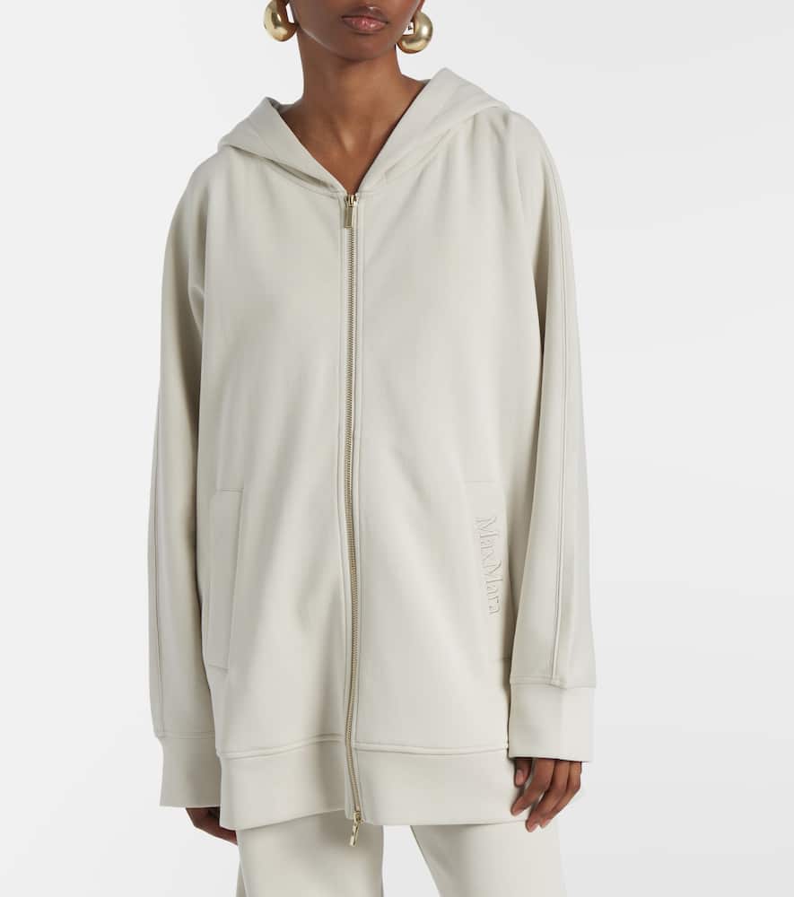 Verbano cotton jersey zip-up sweater