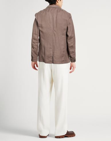 Man Blazer Khaki Size 42 Linen