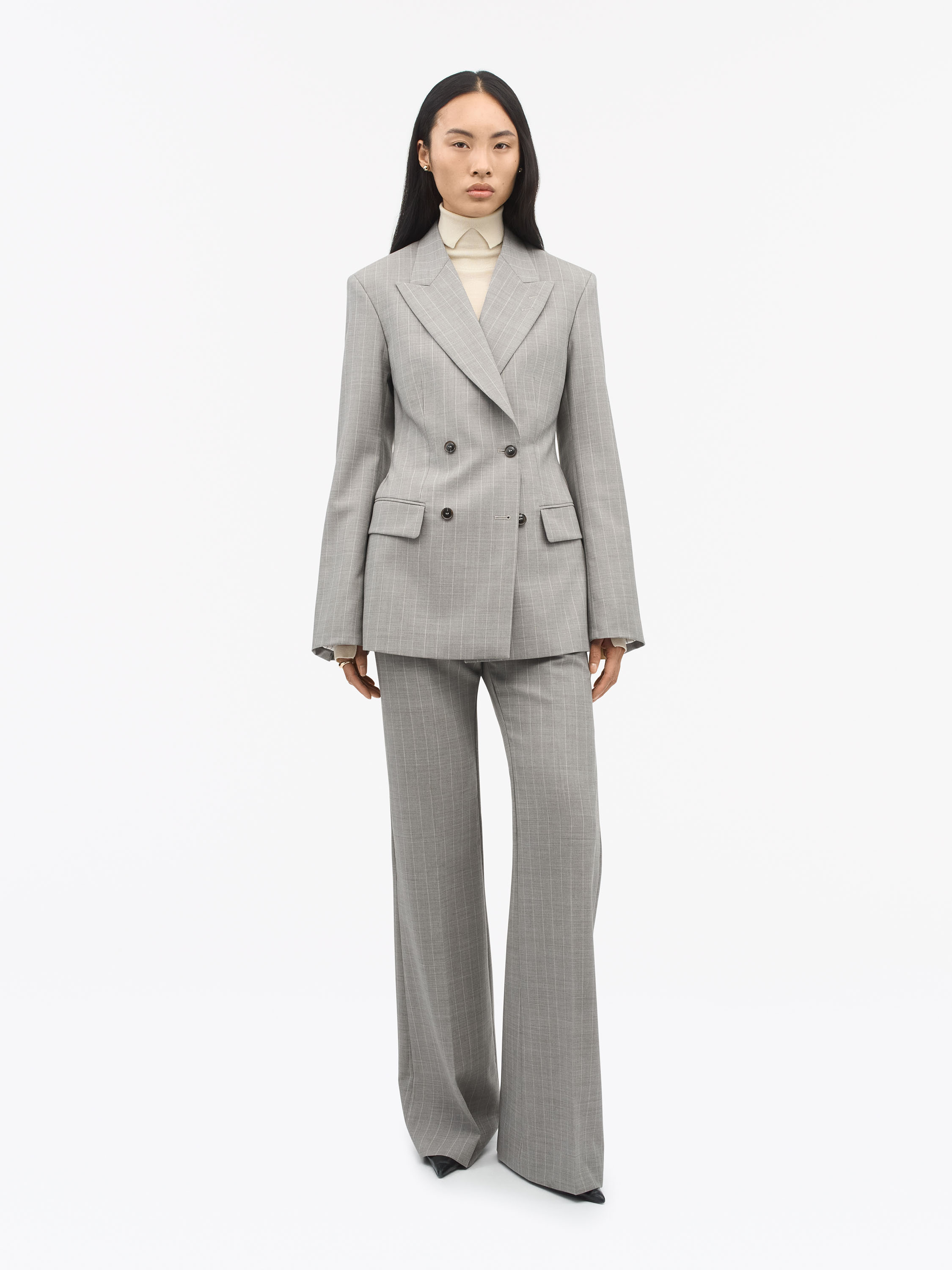 Elmi Tailored Wool Blazer by Tiger of Sweden, Grey, 36, Frauen