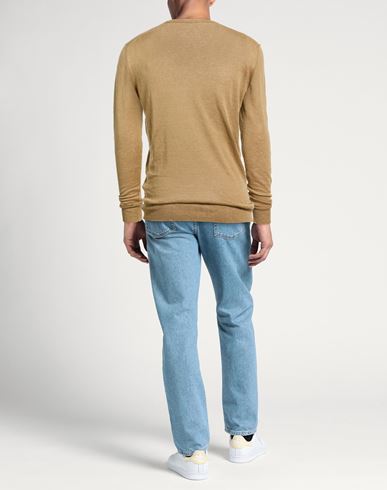 Man Sweater Camel Size 44 Cotton