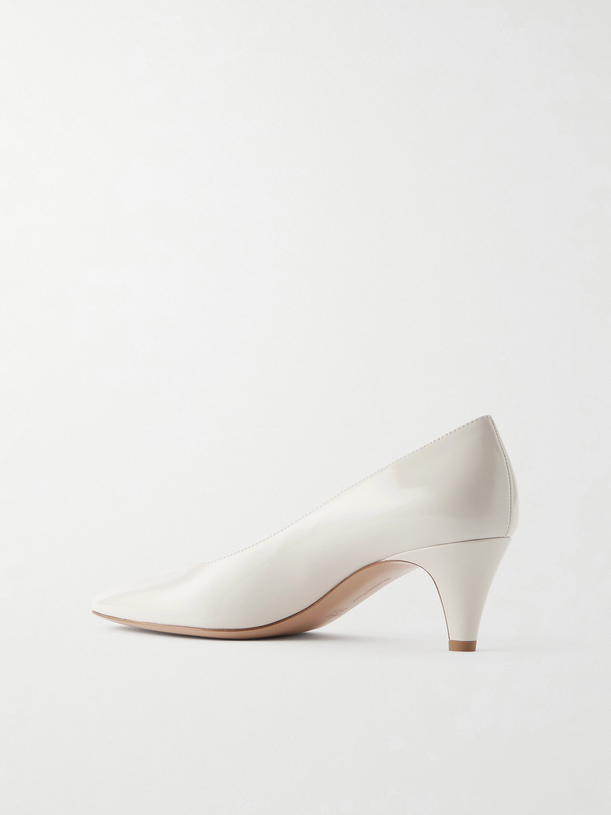Amelia 55 Patent-leather Pumps - White