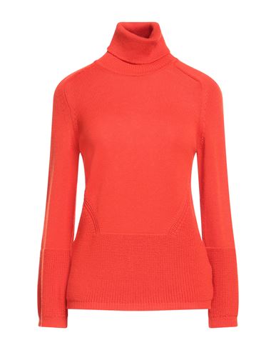 Crochè Woman Turtleneck Tomato red Size S Merino Wool, Acrylic