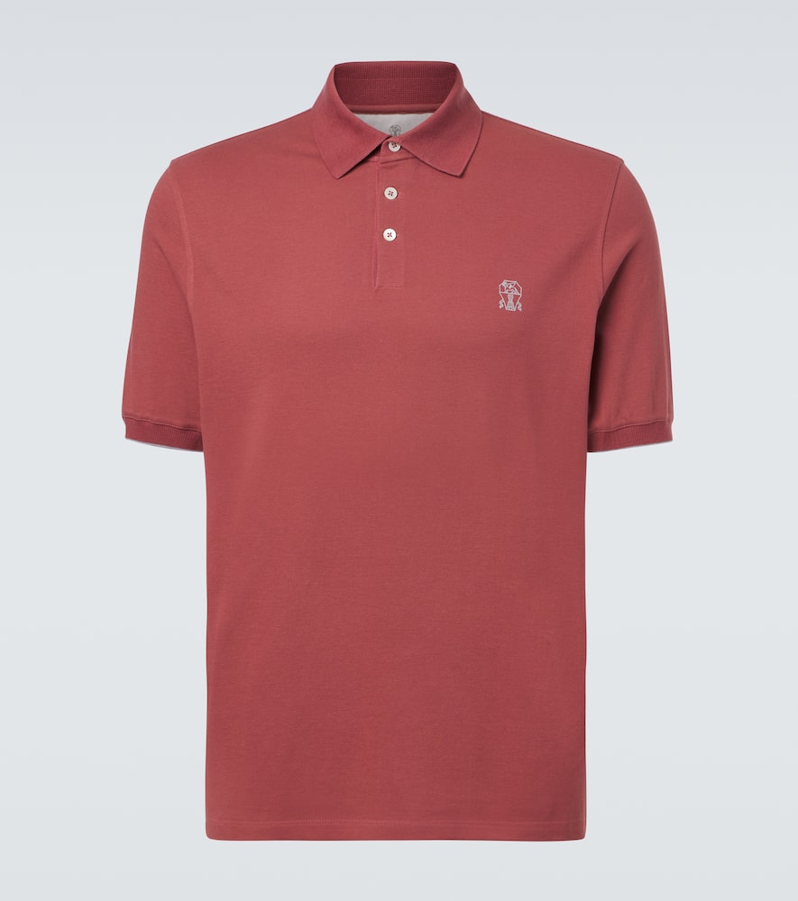 Logo cotton piqué polo shirt