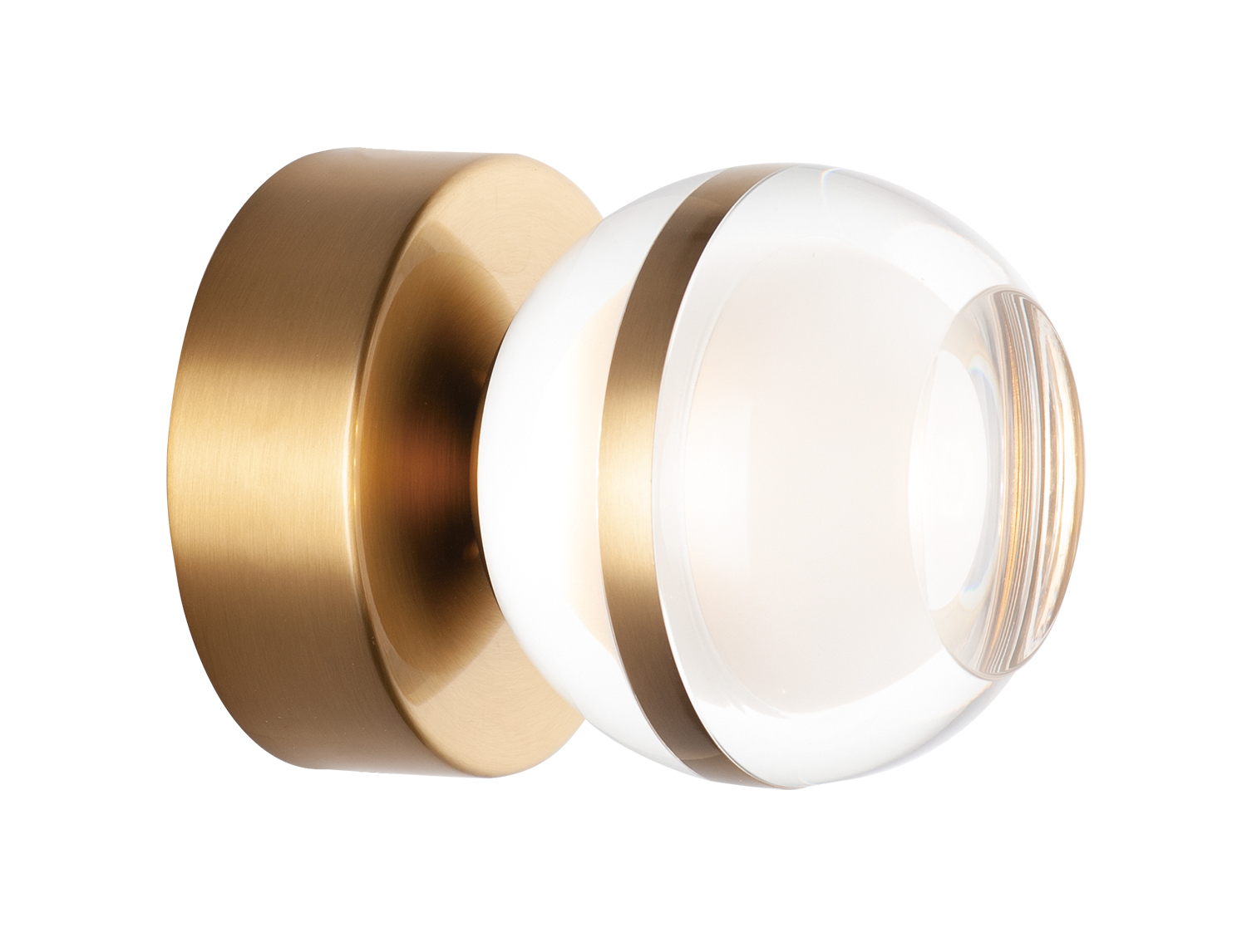 Natural Aged Brass LED Wall Sconce from the Swank Collection