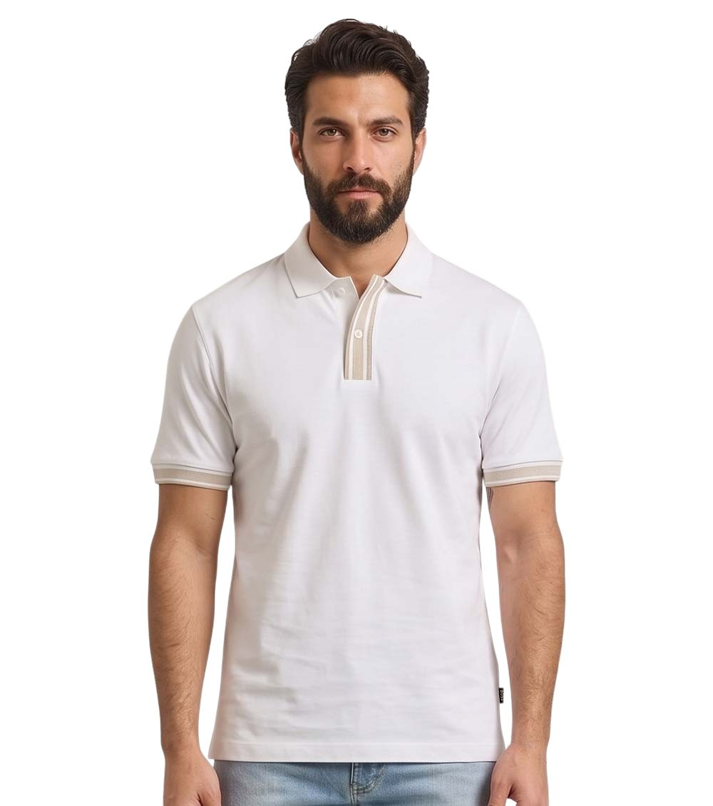 White Shirt Collar Polos