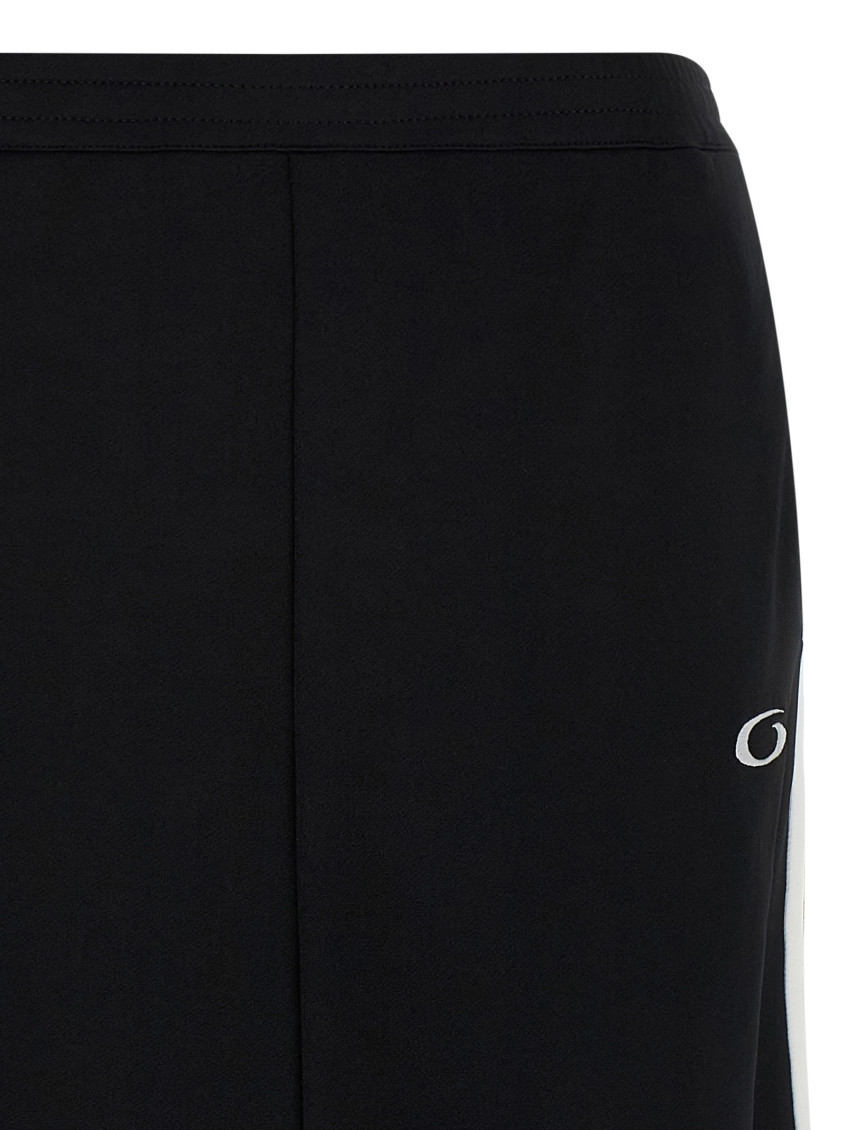 Black Nylon Blend Skirt
