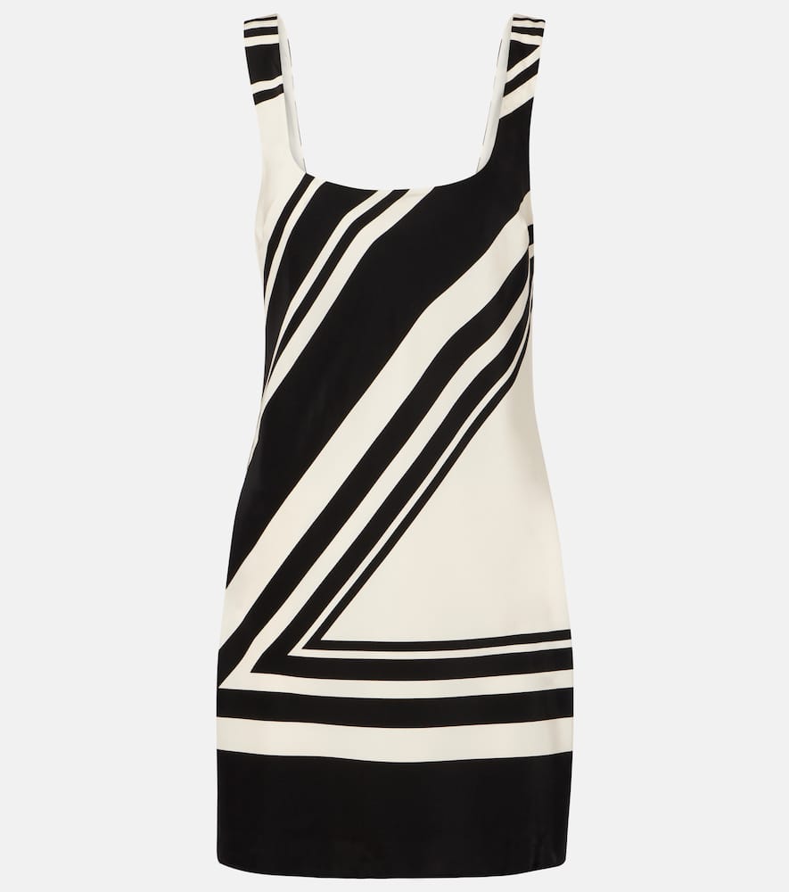 Pietra printed silk crêpe minidress