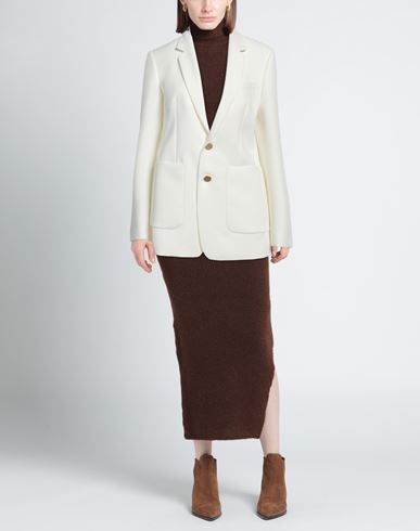Woman Blazer White Size 8 Viscose