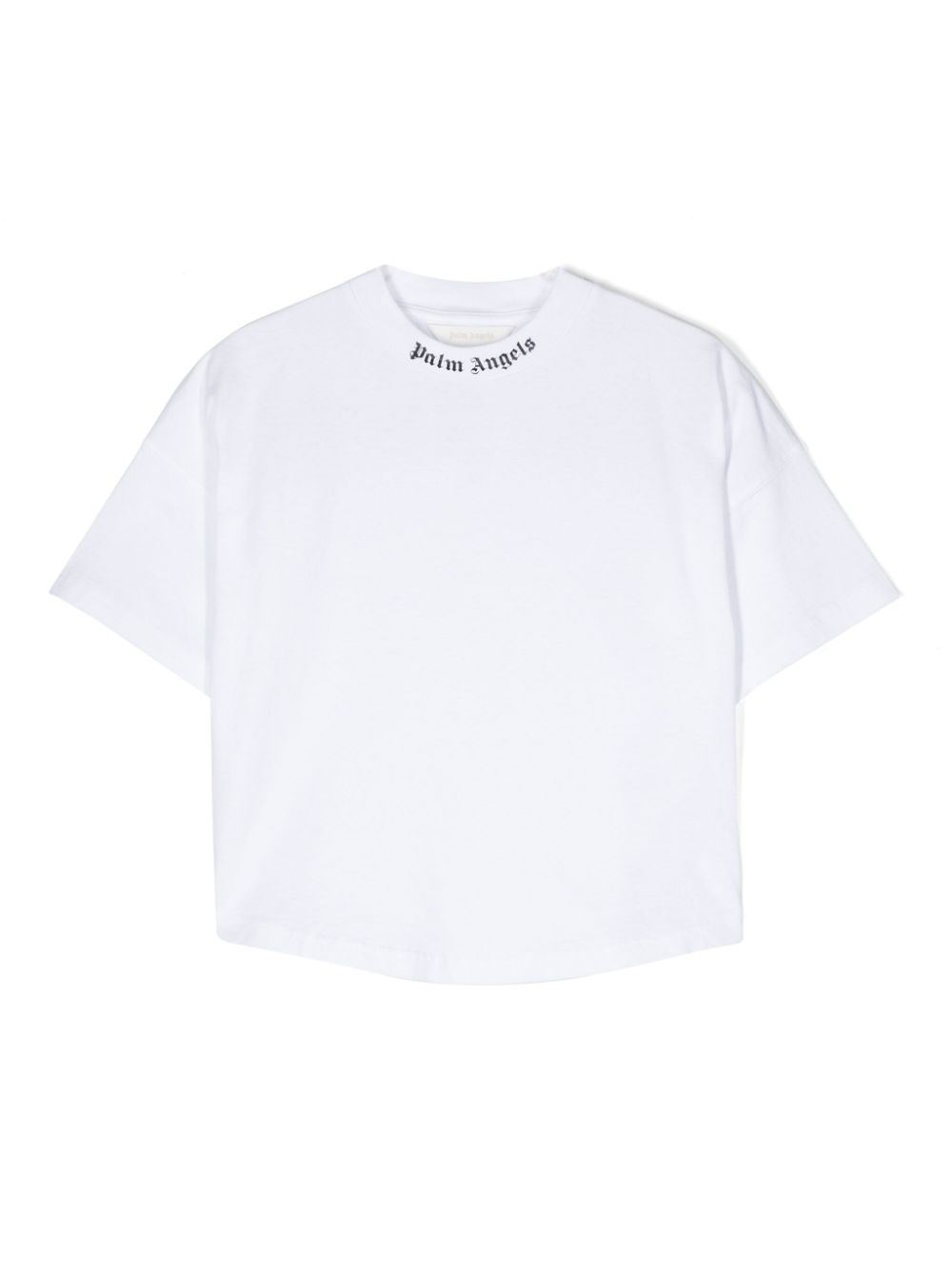 Rubberised-logo cotton T-shirt - White
